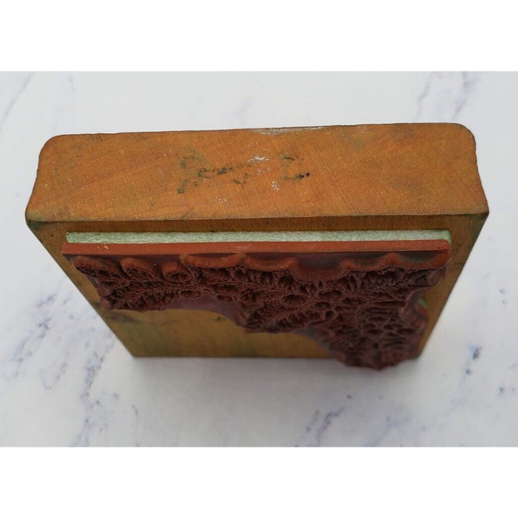 Christmas Holly Border Comotion Wood Mounted Rubber Stamp - Picture 7 of 8